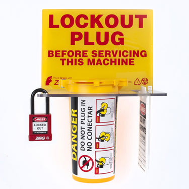ZING 7117E RecycLockout Lockout Tagout Station, Plug Lockout - Empty